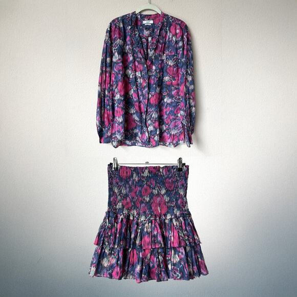 Isabel Marant Dresses & Skirts - Isabel Marant Etoile Faded Night Blouse + Mini Skirt Set